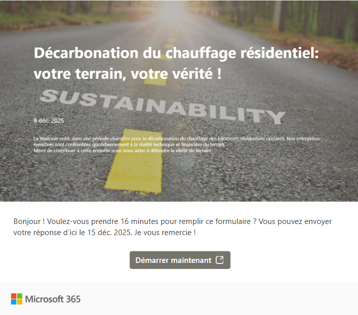 Enquête HVAC Wallonie