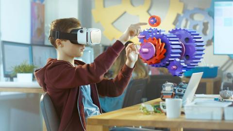 vr op school